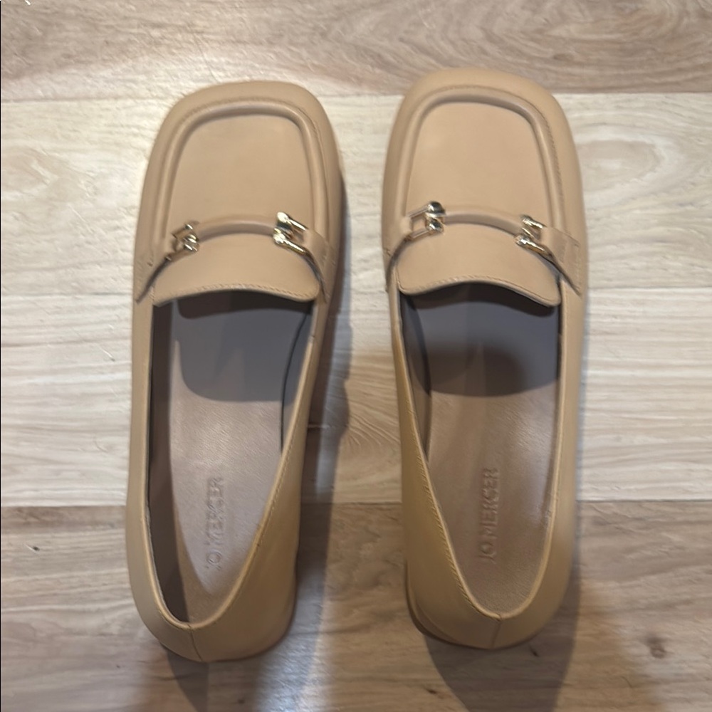 Jo Mercer Genuine Leather Tan Loafers with Horsebit Detail NWT